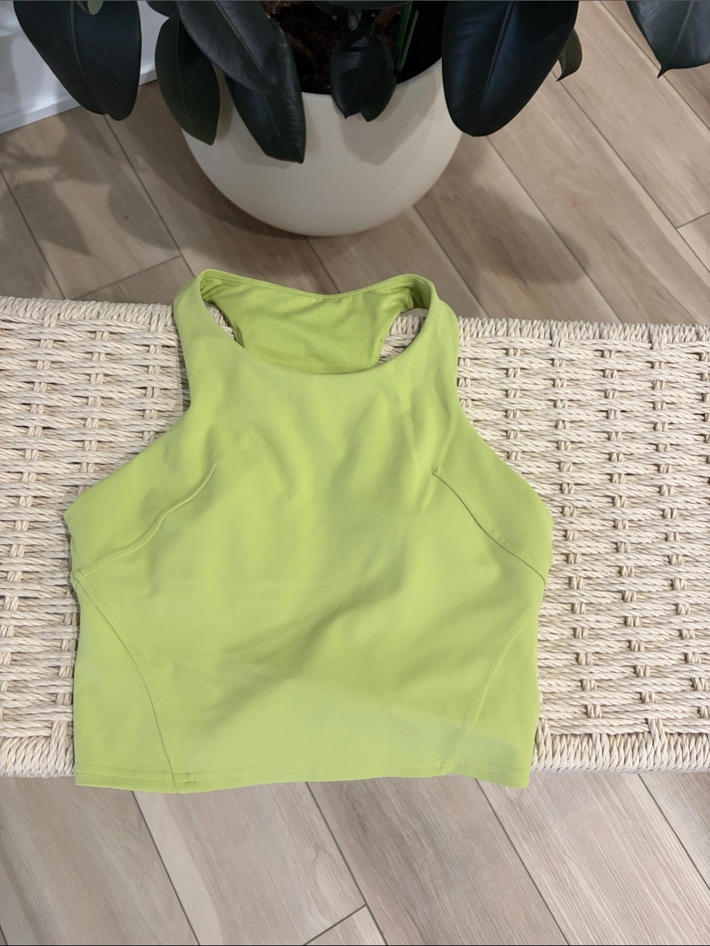 lululemon athletica High-Neck Tank Top in Lime Green